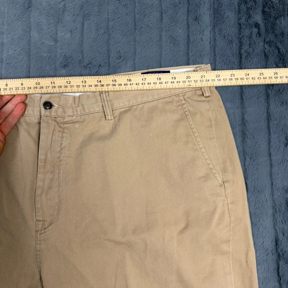 Polo Ralph Lauren Classic Fit Chino Pants Mens 42x32 Khaki Tan Cotton Twill